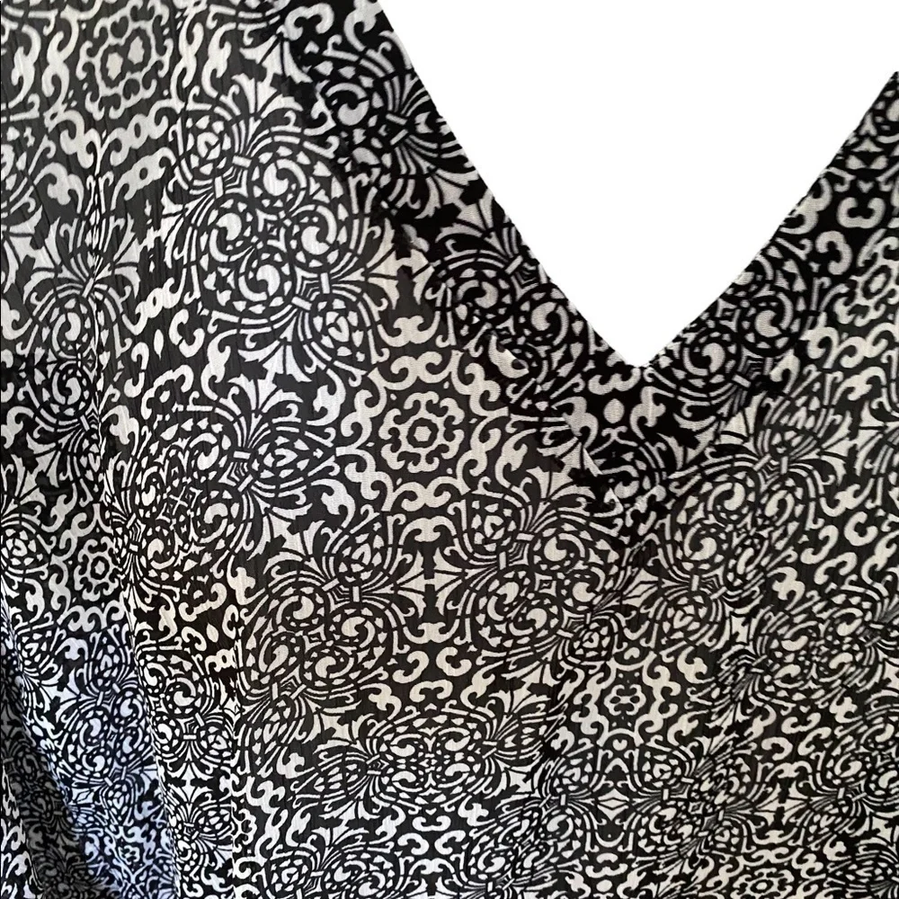 𝅺MERONA Swimsuit Coverup Black & White Beach Wear Women S Small